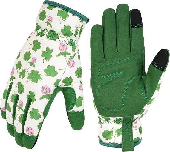 Ainiv Womens Gardening Gloves,Touchscreen Compatible Working Gloves | for Weeding,Leather Garden Glove for Women Thorn Proof