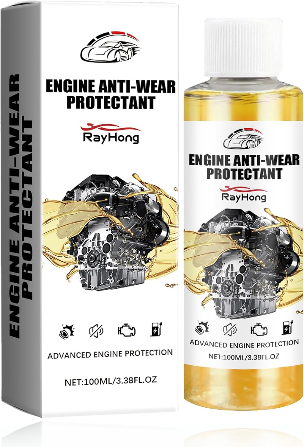 Highly Effective Engine Protectant - Anti-Wear & Fuel Efficient Agent, Cures Oil Burning, Suitable for Various Vehicles (1PC)