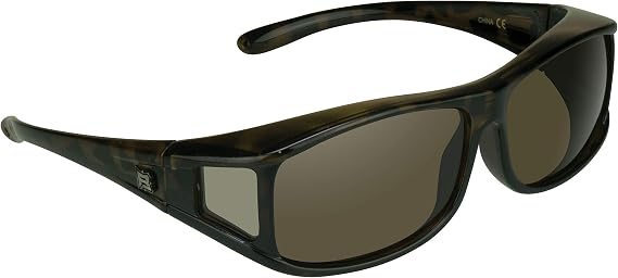 Barricade Polarized Rectangular Fit Over Glasses Sunglasses with Side Shield