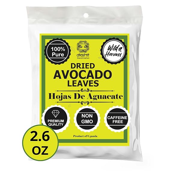 Akshit Dried Avocado Leaves, Leaf Tea, Hojas De Aguacate Secas, 2.6 oz
