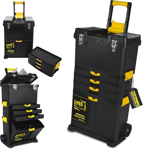 Tool Trolley MK1 Module Tool Box Tool Box Trolley with Wheels (82 x 46 x 26 cm)