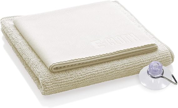 E-Cloth Shower Cleaning Pack, Shower Doors & Tile Cleaning Cloth & Glass Polishing Cloth (Set of 2)...