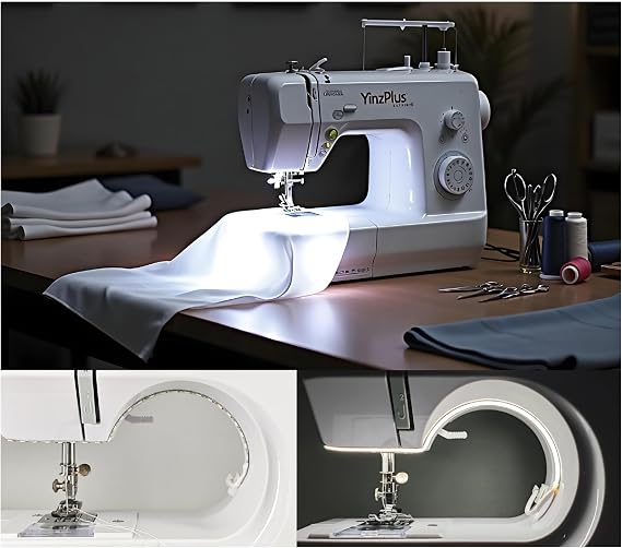 YinzPlus Sewing Machine LED Light Strip Stick on, Dimmable, Ra 90 high Brightness, Strong Adhesion, Fast Installation, Eye Protection, Energy Saving, 11.77 Inch,Cold White