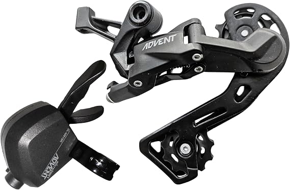 Microshift Advent 9sp Rear Derailleur Groupset, Right-Hand Shifter, Black