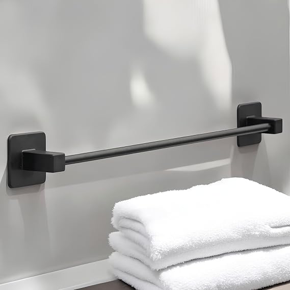 Plastik Havluluk Yapışkanlı Siyah Banyo Lavabo Mutfak Uzun Kağıt Bez Havlu Askısı Kağıtlık 39 cm
