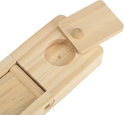 Pet Wooden Foraging Toys, Small Animal Interactive Puzzle Nose Plug Game Hidden Food Dispenser for Rats Hamsters Rabbits Chinchillas Small Flap