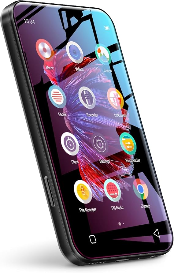 72GB WiFi Mp3 Player with Bluetooth, TIMMKOO 4.0" Full Touch Screen Mp4 Player with Speaker, Portable Digital Music Player with FM Radio, Browser,Can't Install/Download Any New Apps (Black)