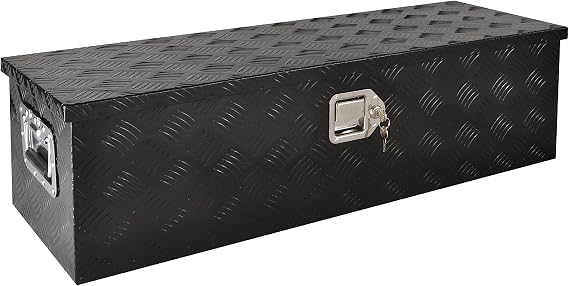 39 Inch Aluminum Heavy Duty Truck Bed Tool Box Black (39"X13"X10")