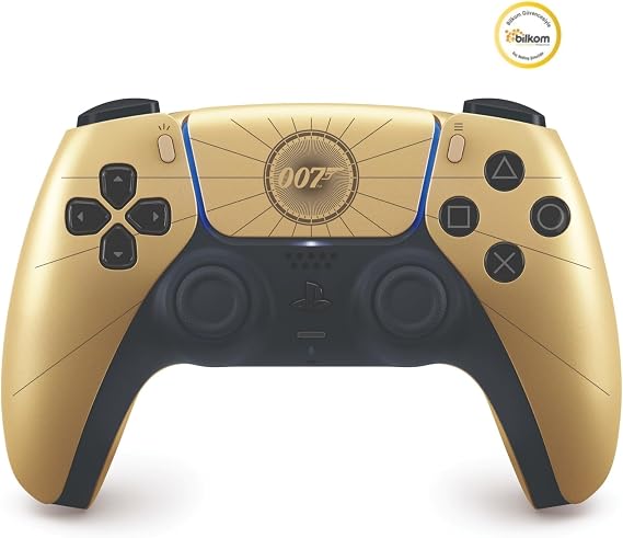 Sony DualSense Kablosuz Oyun Kolu, 007 First Light Sınırlı Sayıda Özel Sürüm, Altın Rengi, PS5 ile Uyumlu