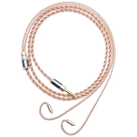6N OFC Copper MMCX IEM Cable for SHURE SE846 SE535 SE425 SE215 AONIC Beyerdynamic DT 70/71/72/73 IE FiiO FH19 FH9 FH5s FH7S FD3 PRO FA9 Campfire Cascara Vega Solaris Atlas Earphone Cable (3.5mm Plug)