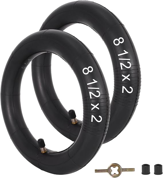 RUTU 8.5 Inch Scooter Inner Tubes, 8 1/2x2 Scooter Tube Replacement Compatible with Gotrax Gxl V2/Xiaomi M365/Pro 2/1s Electric Scooter, 50/75-6.1 Pneumatic Tube Scooter Wheels, 2 Pack