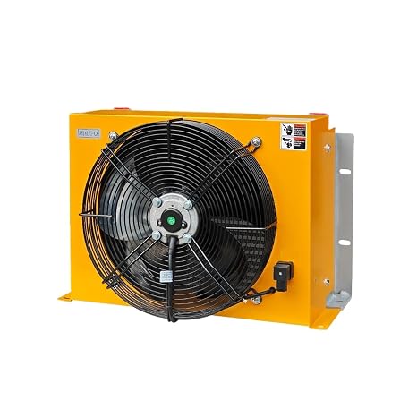 AH1417T-CA 150L/min Air-Cooled Oil Radiator Heat Exchanger, Heat Dissipation Flow Fan Radiator Rapid Reduce Temperature(DC12V G)