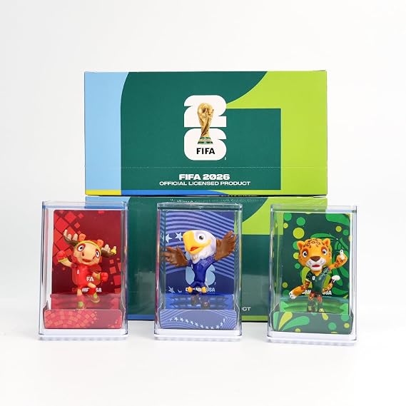 FIFA 2026 World Cup Official Licensed Mascot 4 Inch Figurines Set of 3 (Zayu, Maple & Clutch), Collectable Soccer Figures, Gift Idea- Sports Fans - Model Figure for Collectors