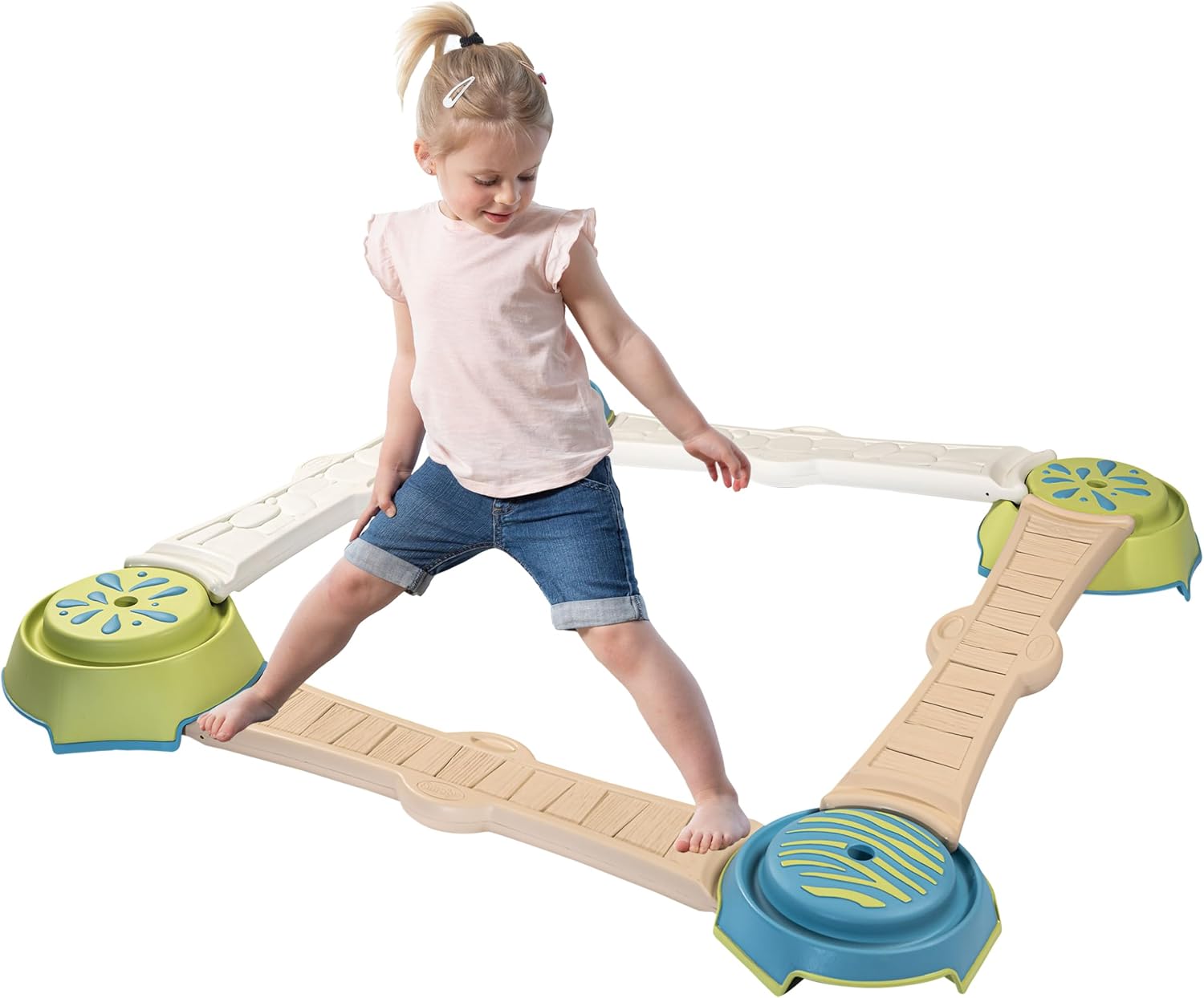 Smoby Life Adventure Course - Motor Skills - 4 Stakes and 4 Boards - Up to 3.5 m Long - Recycled Material - From 2 Years - Made in France