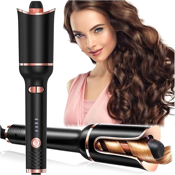 Curl Maker Curling Iron - 4 Different Temperature Settings, Hair Volumizer, Fast and Effective Hair Styling, Ergonomic Use with Automatic Rotary Head, Curling Tongs Suitable for Home and Hairdresser Use