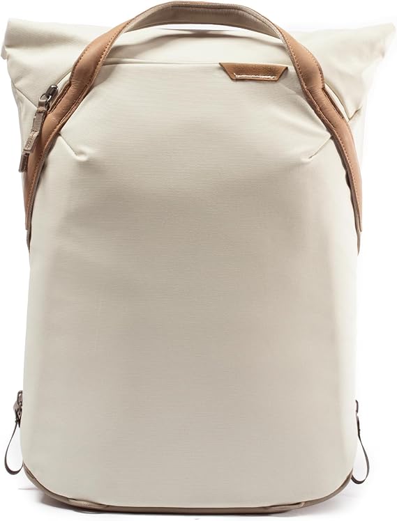 Peak Design Everyday Totepack 20L, Bone, Weatherproof Shell, Top and Side Access, FlexFold Dividers, Laptop Sleeve, Internal Pockets, Backpack or Hand Carry, Versatile Tote Bag for Women and Men
