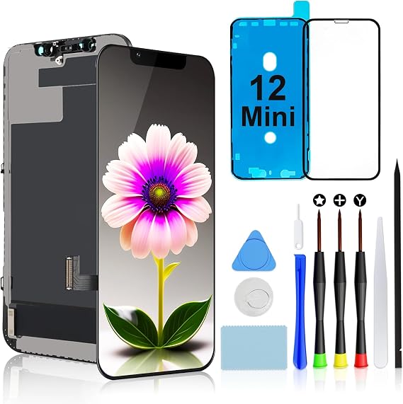 for iPhone 12 Mini Screen Replacement, 5.4" FHD LCD Touch Display Assembly