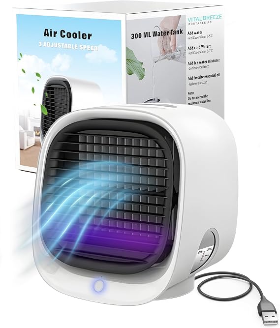 Vital Breeze Portable AC Evaporative Air Cooler Portable Air Conditioner