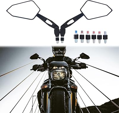 JMTBNO 8mm 10mm Motorcycle Rear View Side Mirror Compatible With Touring Street Bike Cruiser ATV Scooter Bike