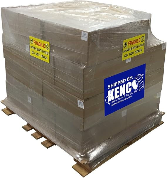 Kenco 3" X 2" Fragile Handle with Care Warning Stickers for Shipping and Packing - 500 Permanent Adhesive Labels Per Roll (Pallet)
