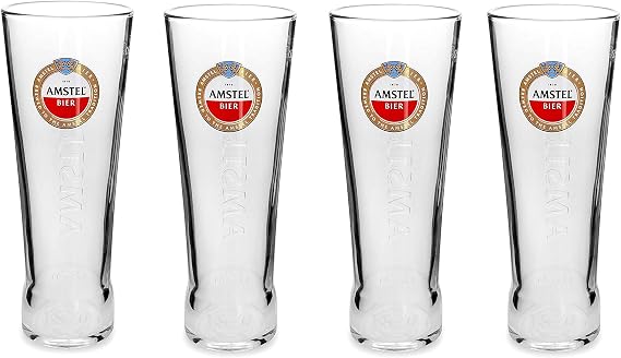 4 Amstel Pint Glasses