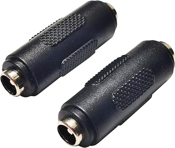 DC 5.5mm x 2.1mm Female to Female Power Jack Connector | DC Barrel Charge 2.1mm X 5.5mm Adapter Female Coupler for Led Strip Light Security Camera 2pcs