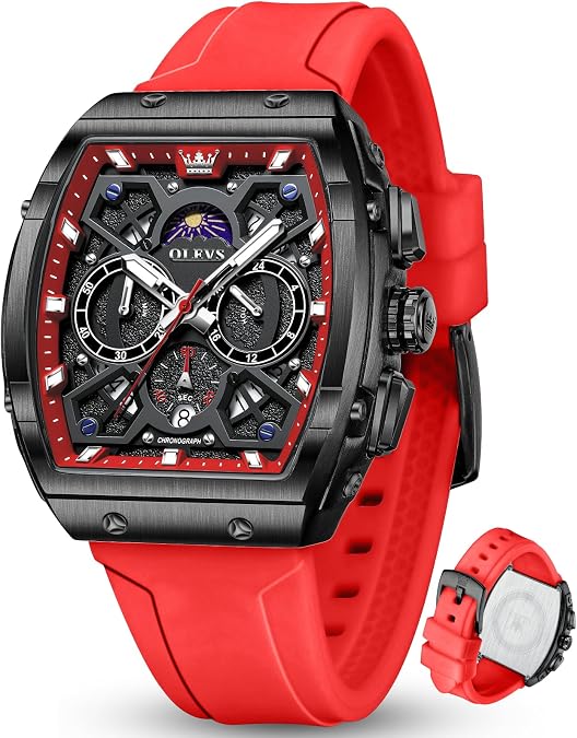 OLEVS Watches for Men Luxury Large Face Dress Chronograph Analog Quartz