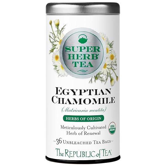 The Republic of Tea SuperHerb Organic Egyptian Chamomile Herbal Tea, 36 Ct