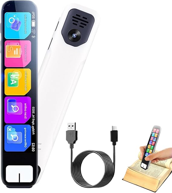 Pen GPT - PenGpt, Chatgpt AI Pen, 0.5s Fast Identification, Offline Translation (150+ Languages), Instant AI Answers 99% Accuracy, with HD Touchscreen (White)