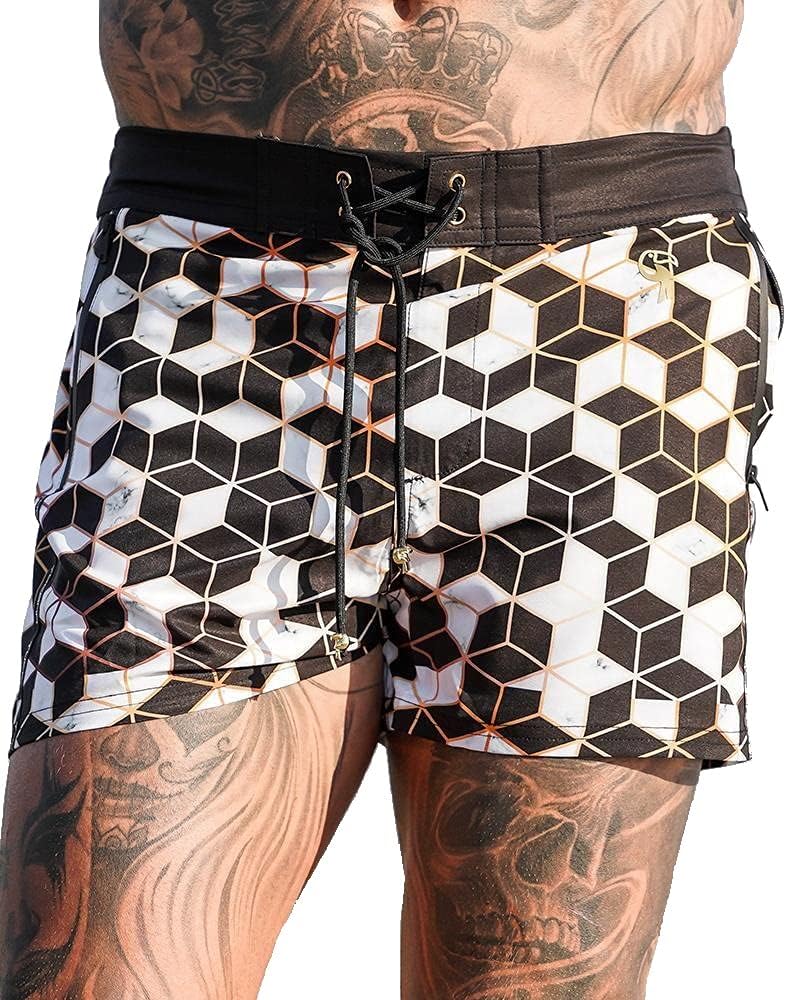 Tucann Mens Swim Trunks - Imperial Collection, Beach Swimming Shorts, Quick Dry, Printed Swimwear with Pockets