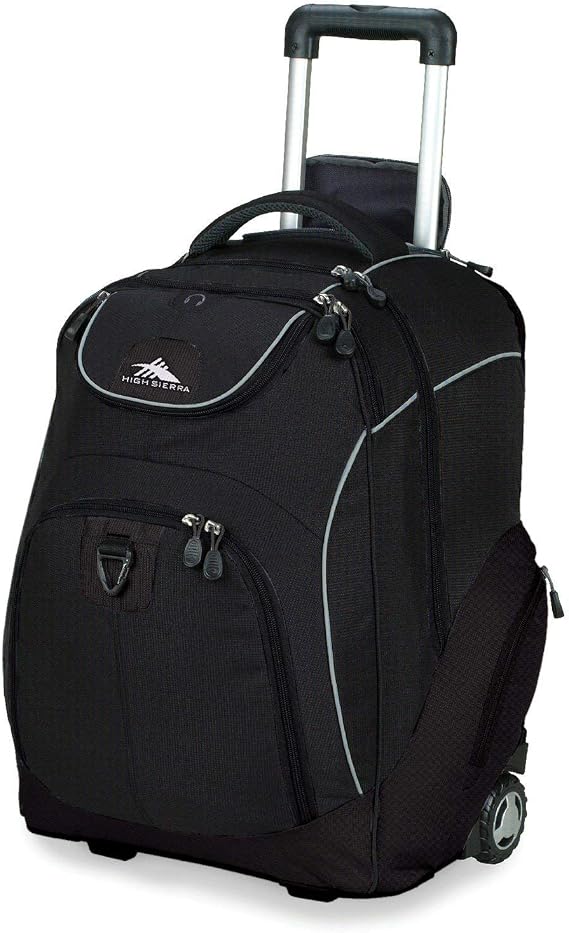 High Sierra Powerglide Wheeled Backpack, Black, One Size
