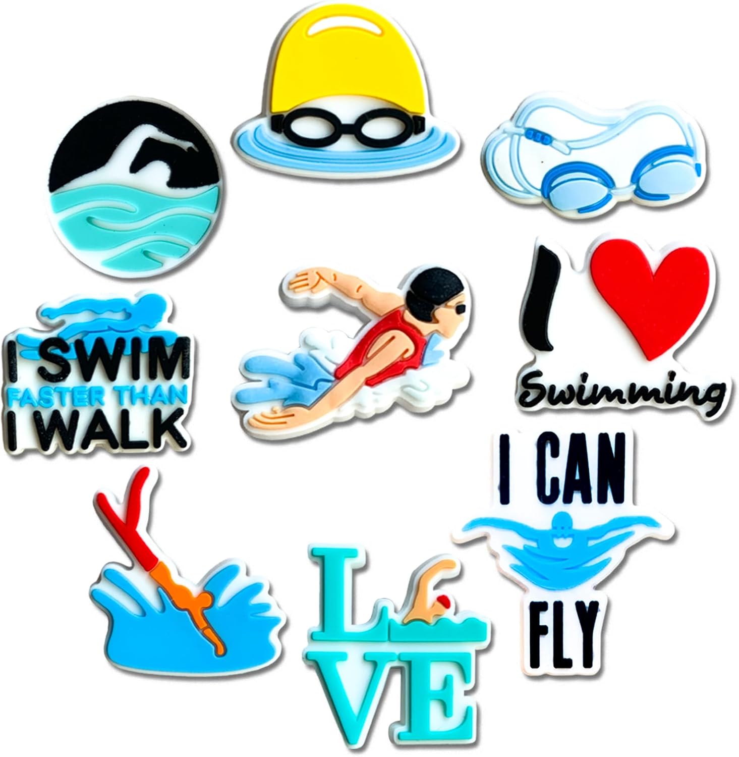 Sports Shoe Decoration Charms for Croc Clog, Softball Baseball Basketball Volleyball Soccer Swimming Cheerleading Gymnastics Charms Accessories for Adults