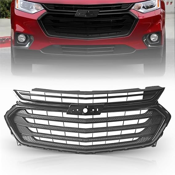Compatible for Chevy Traverse 2018-2021 Front Bumper Upper Grille Grill Black