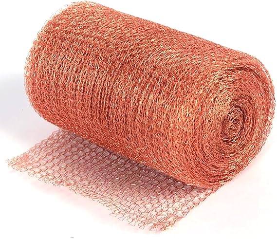 Lotvic Copper Mesh, 12M / 40Ft Pure Copper Mesh Slug Repellent UK, Fine Copper Wire Mesh Roll for Mouse Hole Filler, Rat Snail Slug Repellent, Garden Indoors & Outdoors Pest Control (12M/40 Feet)