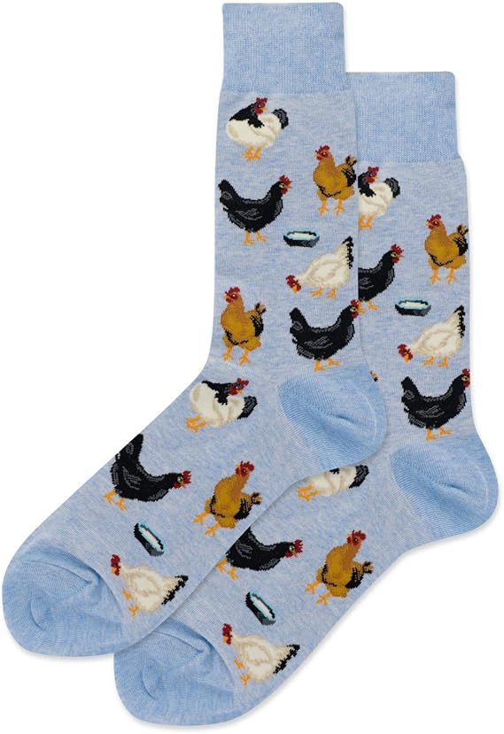 Feeding Chickens Crew Socks