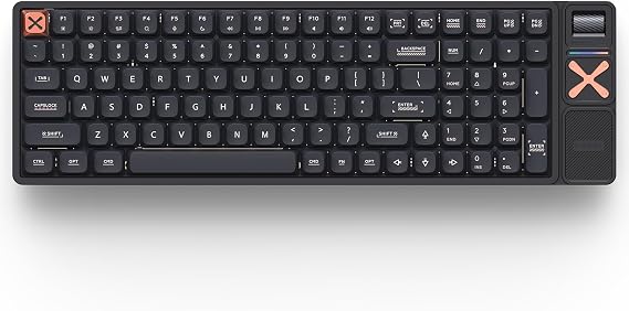 IQUNIX Magi96 Pro Low-Profile Mechanical Keyboard, Creamy Keyboard with Number Pad, Wireless 96% Layout with Media Controls, Full Aluminum, Hot-Swappable, RGB Backlit, VIA Customizable(Black)