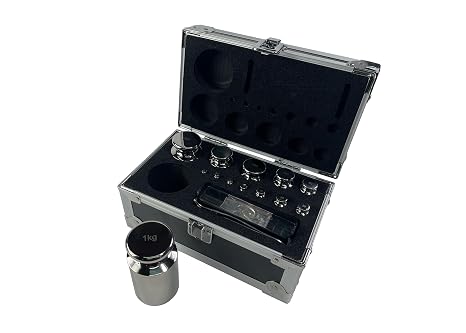 F2 Calibration Weight Kit, 1 kg to 1 mg Stainless Steel Test Weight Set