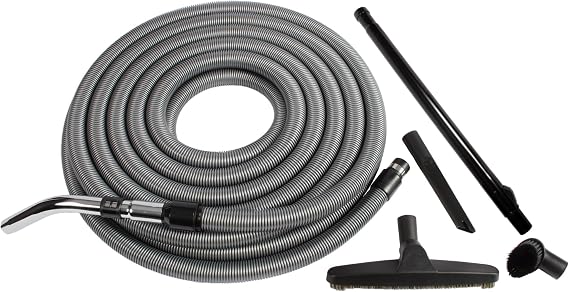 Cen-Tec Systems 94346 50 Ft. Vacuum Hose with Accessory Set Silver