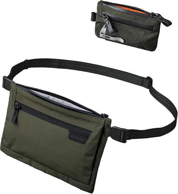 ALPAKA Zip Pouch Max V2 and Zip Pouch Pro-Front Zip Pocket, Compact Men Sling Bag - Passport Holder, Slim Zipper Wallet with RFID Blocking, YKK Zippers Multi-tool Slot