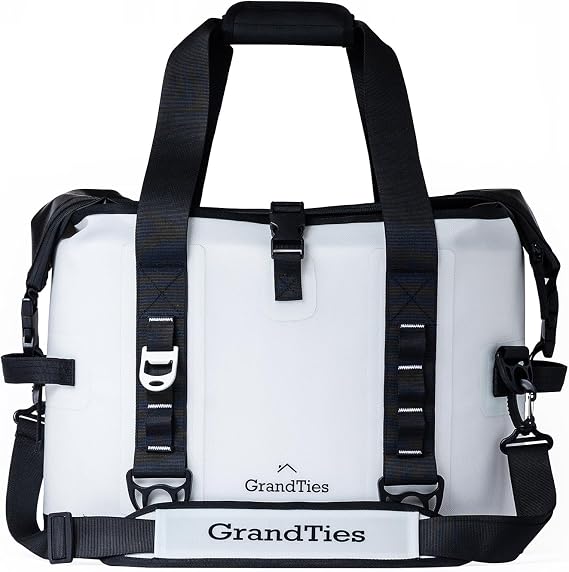 GrandTies 40 Can Portable Soft Cooler Bag - High-Performance Large Cooler - Leak Proof Waterproof Insulated Cooler Bag - Portable Ice Chest for Outdoor, Fishing, Beach, Travel, Camping