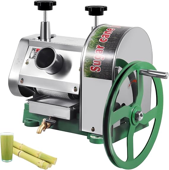 Manual Sugar Cane Juicer, 3 Rollers, 2" Inlet, 110LBS/H, Stainless Steel
