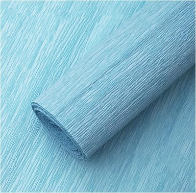 Crepe Paper Roll 17Inch x 8.2Ft2Rolls, Heavy Papel Crepe Set Multi-Color, Crepe Paper for Birthday Wedding Party Decoration DIY Craft Azure Blue