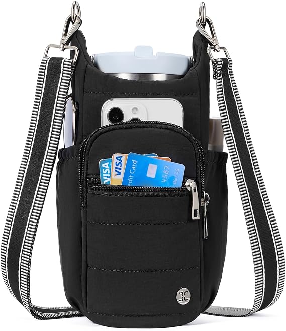 Telena Water Bottle Holder with Strap RFID Crossbody Bags for Women