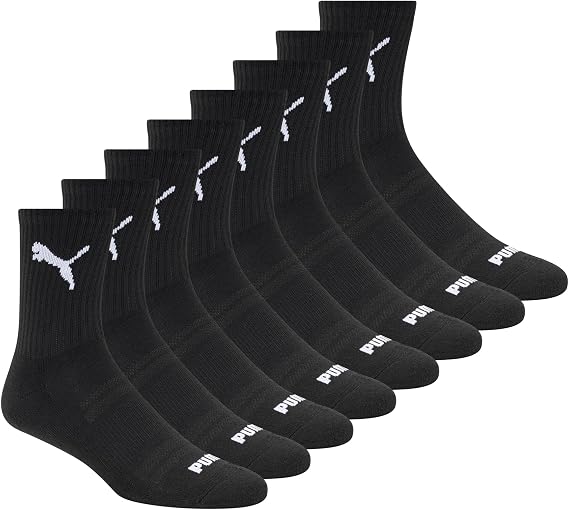 PUMA Men's High Quarter Crew Socks (8-pack)