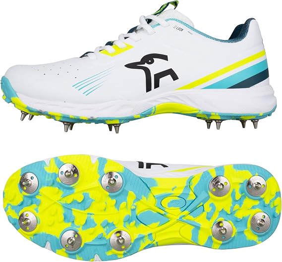 Kookaburra KC 3.0 Spike Cricket Shoe - Aqua/Yellow