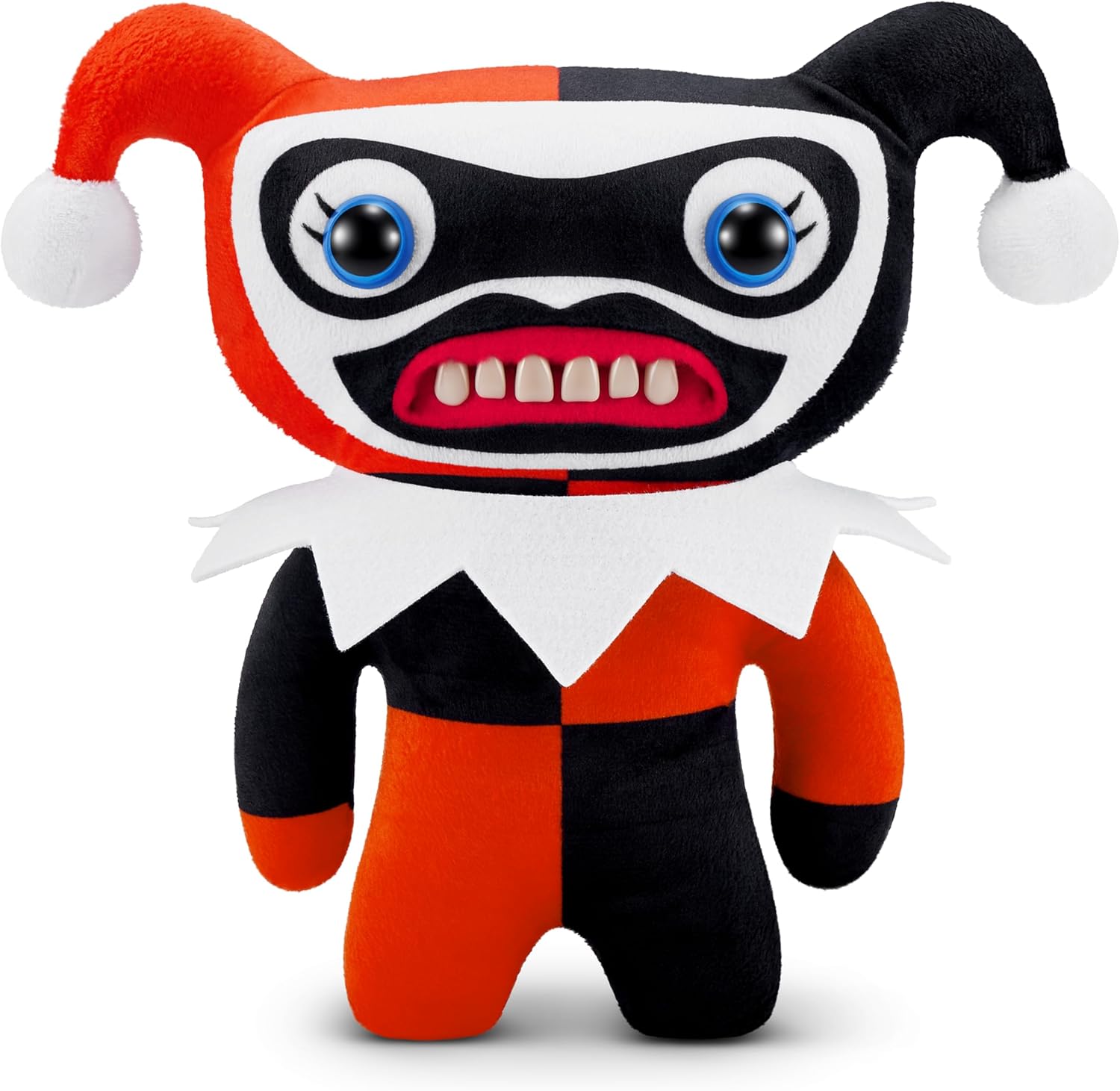 Fuggler x DC 9-inch by ZURU, Funny Ugly Monster Plush Toy, Soft Superhero Doll Plushies for Kids and Adults Harley Quinn