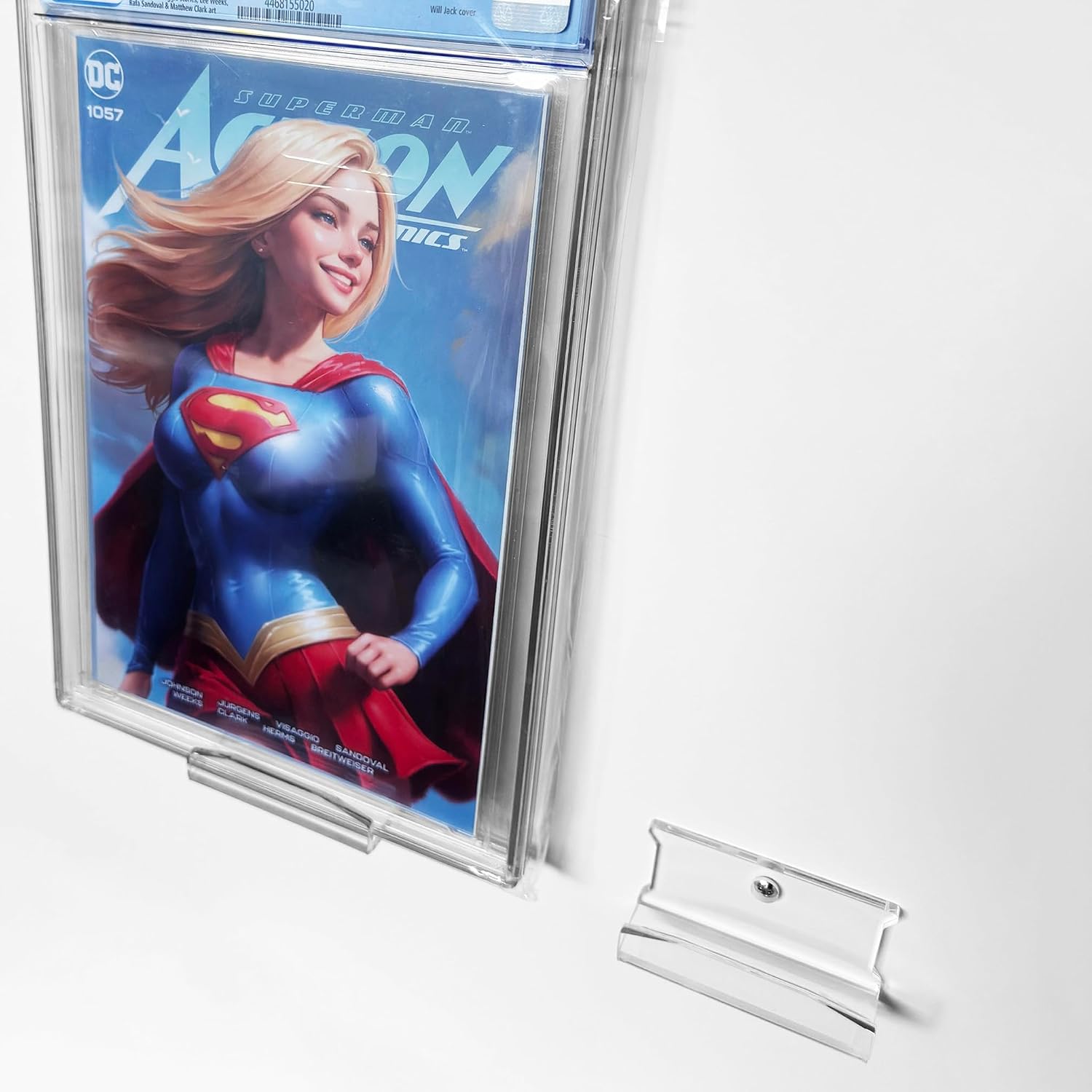 Arkorus Comic Book Wall Mount – Clear Acrylic Floating Display Shelves for Comics, Trading Cards, Vinyl Records, and Collectibles – Modern Minimal Display for Collectors