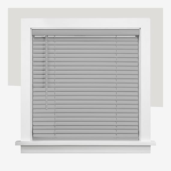 CHICOLOGY Cordless Mini Blinds for Indoor Windows, 64" W x 72" H, Gray Vinyl 1" Slats with Tilt Wand, Light Filtering to Room Darkening, Moisture-Resistant, Child-Safe, Screw-Mount Installation