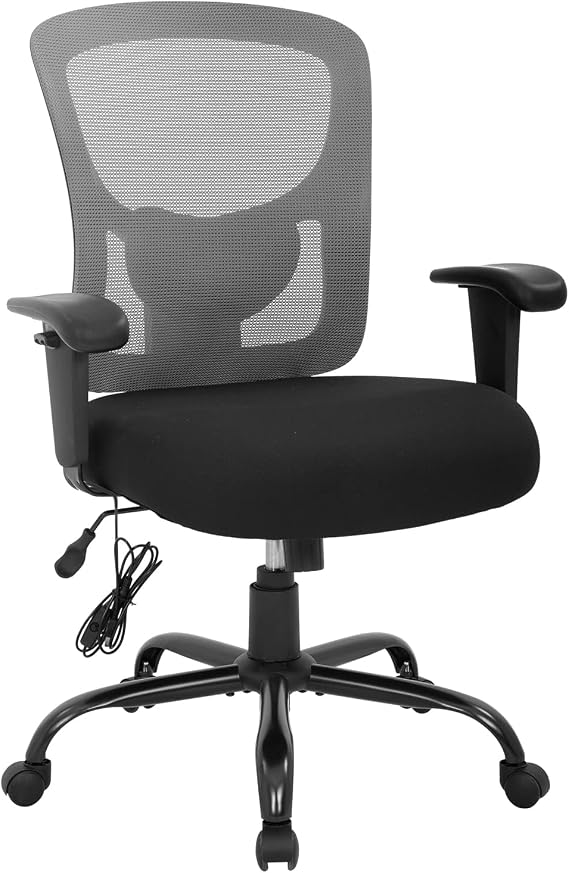Office Chair, Ergonomic Desk Chair with Lumar Support, Swivel Gaming Chair with Adjustable Arm Rest Breathable Mesh Computer for Home Office, Conference Room(Grey)