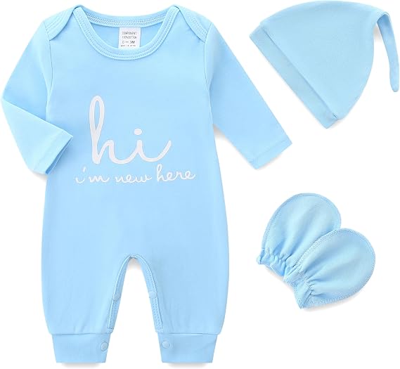 Newborn Boy Clothes Baby Romper Cotton Coming Home Outfits Unisex